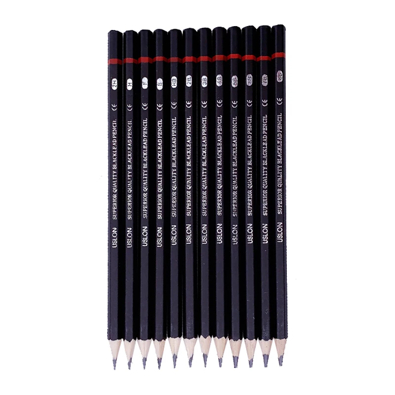 Набор эскизных карандашей 2H-8B карандаши для рисования канцелярские принадлежности в железной коробке 12 железных