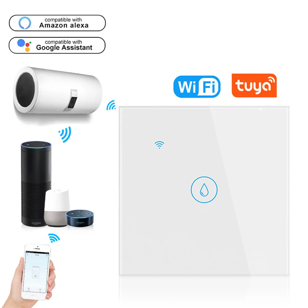 EU/UK BLE 20A Smart Wi-Fi Water Heater Switch Electric Wireless - Main Image