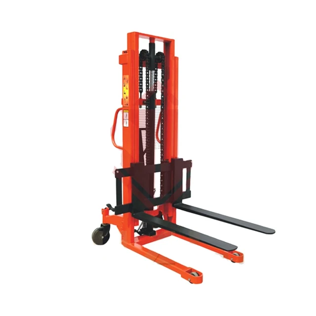 2 ton Hand manual pallet operated stacker  DF welding cylinder small pallet truck 2 buyers