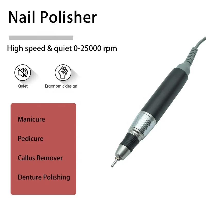 product brand quality original replace 28000rpm kp series mani kp65 pro hand piece strong 5ncm brushed metal kp65 nail drill handpiece-6