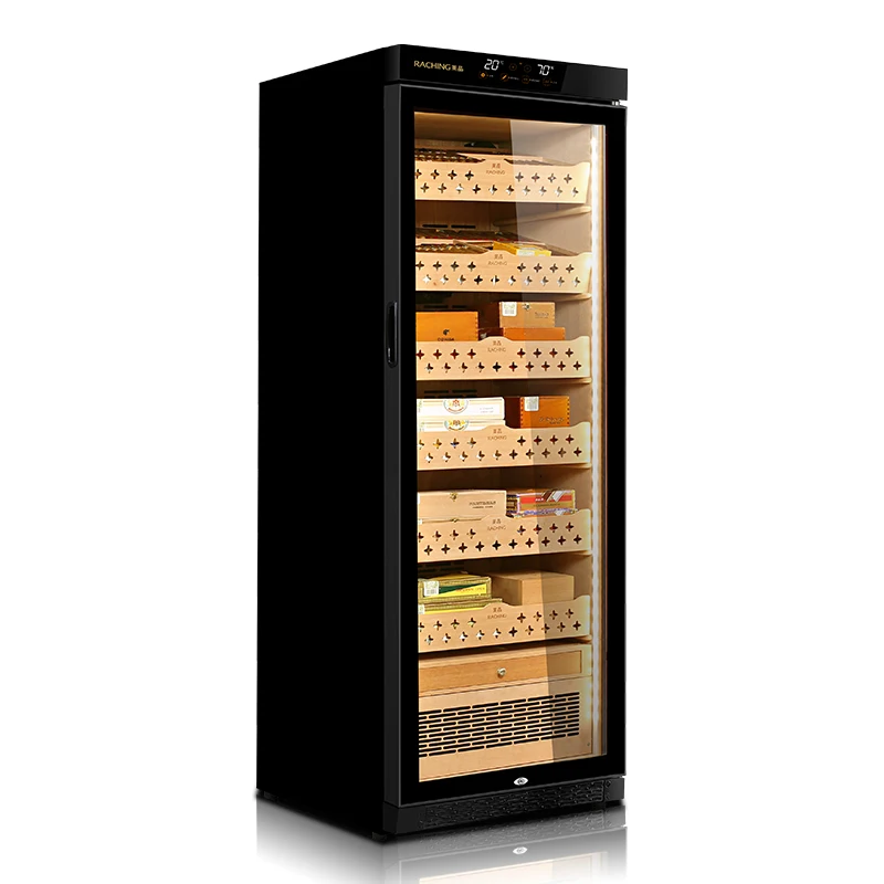 Accurate Humidity and Temperature Cigar Showcase MON2800A Raching Cigar Humidor