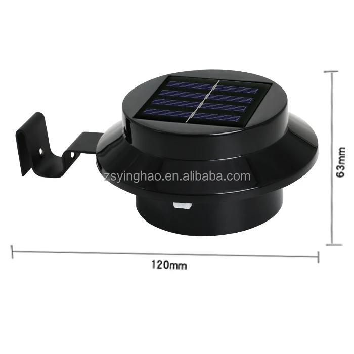 Solar Gutter Light IP65 Waterproof Decor Garden ABS Solar Wall Gutter Lamp Led Solar Yard Lights Outdoor for Fence