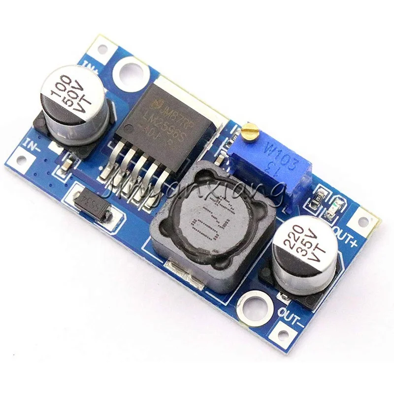 5x DC-DC 3A Buck Converter Adjustable Step-Down Power Supply Module LM2596S 