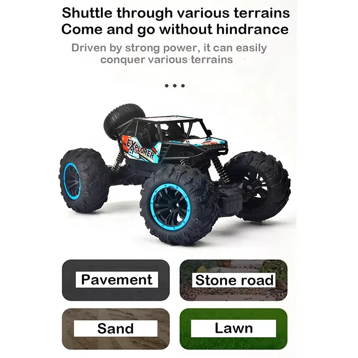1/18 2.4ghz Radio Control Cross Country Car Toy Remote Control Truck Vehicle Toys Crawler Climbing Off-Road Rc Car for Boy Toy