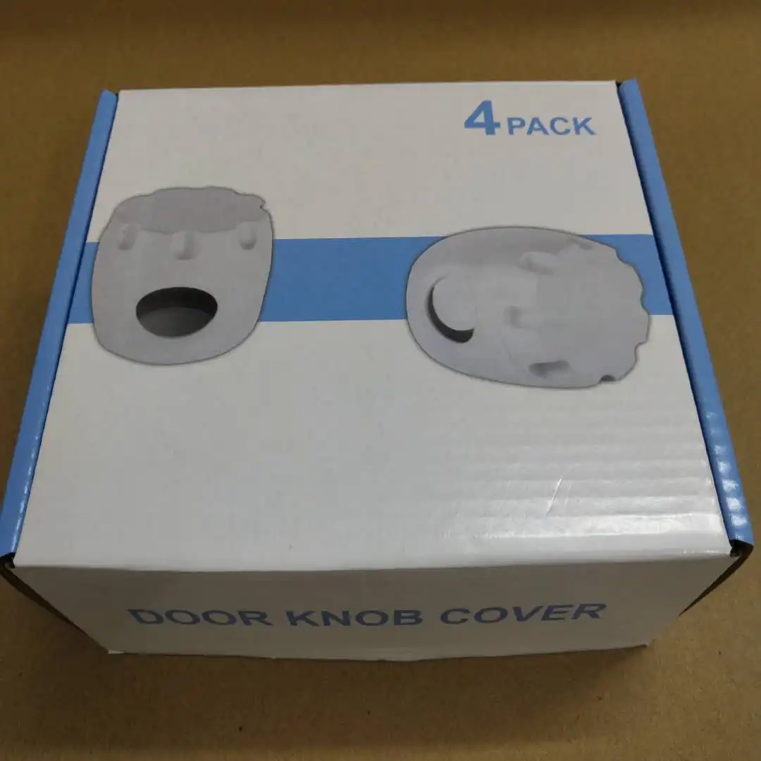 4 Pack Child Safety Door Knob Cover Dual Lock Door Handle Covers For Kids Reusable Baby Proof