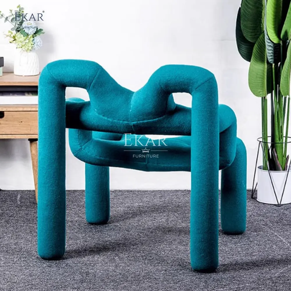 Modern Metal Frame Spider-Shaped Lounge Chair with High-Density Foam supplier