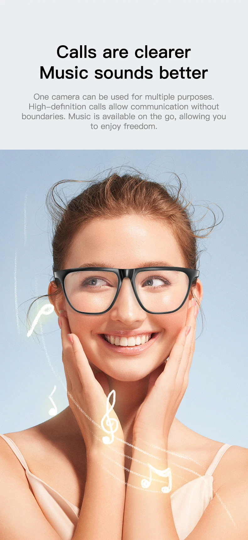 2026 GS300 Smart Sunglasses for Men Women Music Switching BT Call Step Count Wireless Sport Glasses Smart Wearable Headset