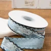 2.5cm - light blue fabric ribbon 1 yard (10 yards/roll)