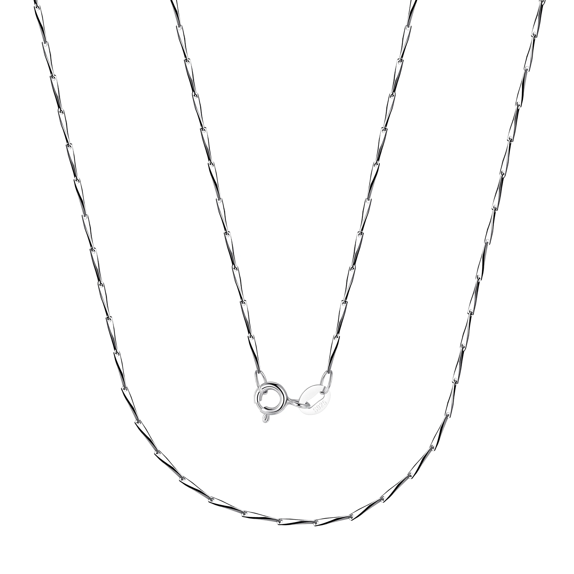 Cable/Water Wave/Box/Star/Snake/Ingot/Seed Chain Italian 925 Sterling Silver Jewelry Chains Necklace Silver Chains
