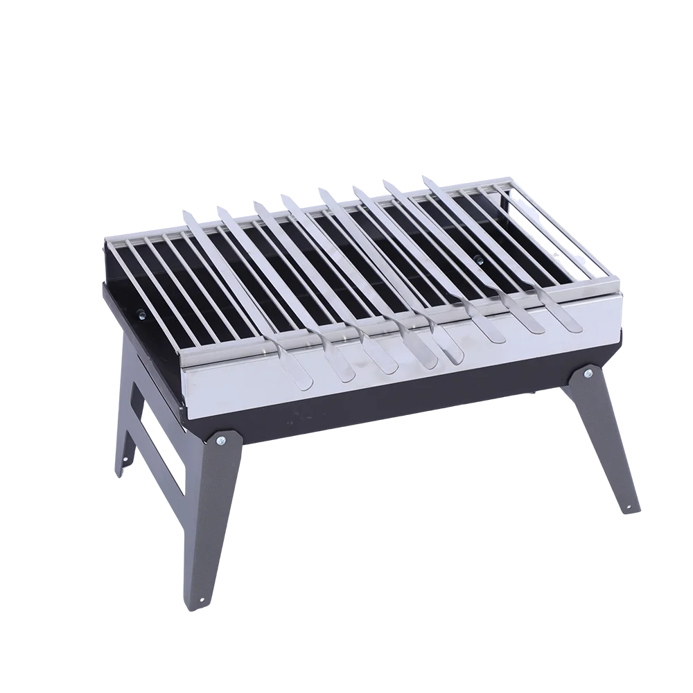 Foldable BBQ Charcoal Grill Barbecue Grill Smoker Grill for Outdoor Cooking Camping Hiking Picnics