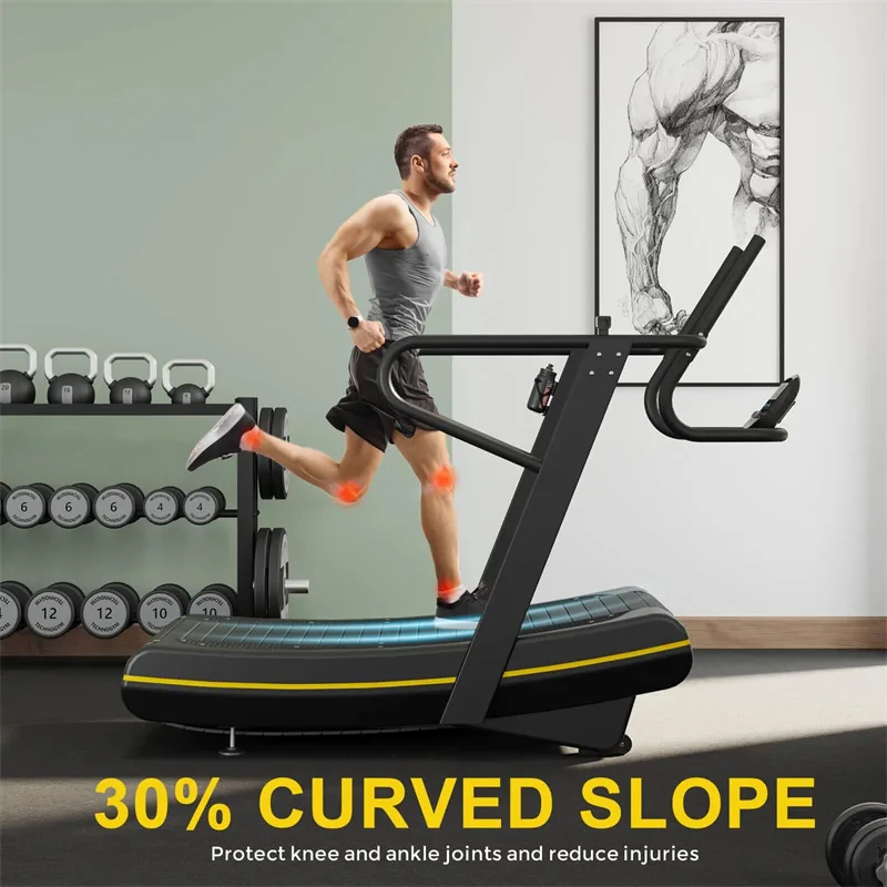 Curved Treadmill Manual Non Motorized Commercial Professional