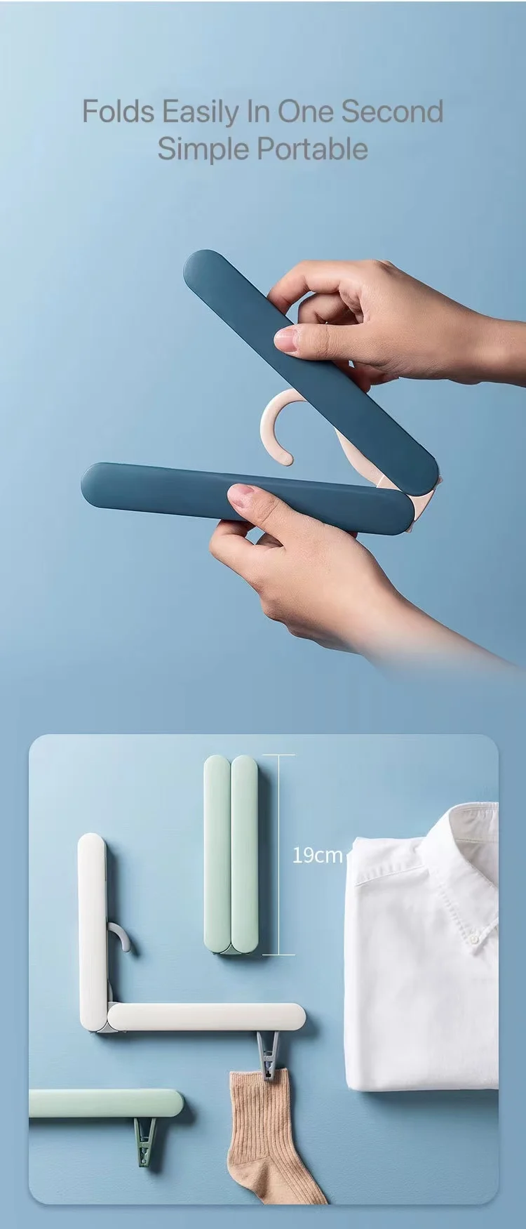 Wholesale Plastic Baby Folding Clothes Hanger For Shop Non Slip