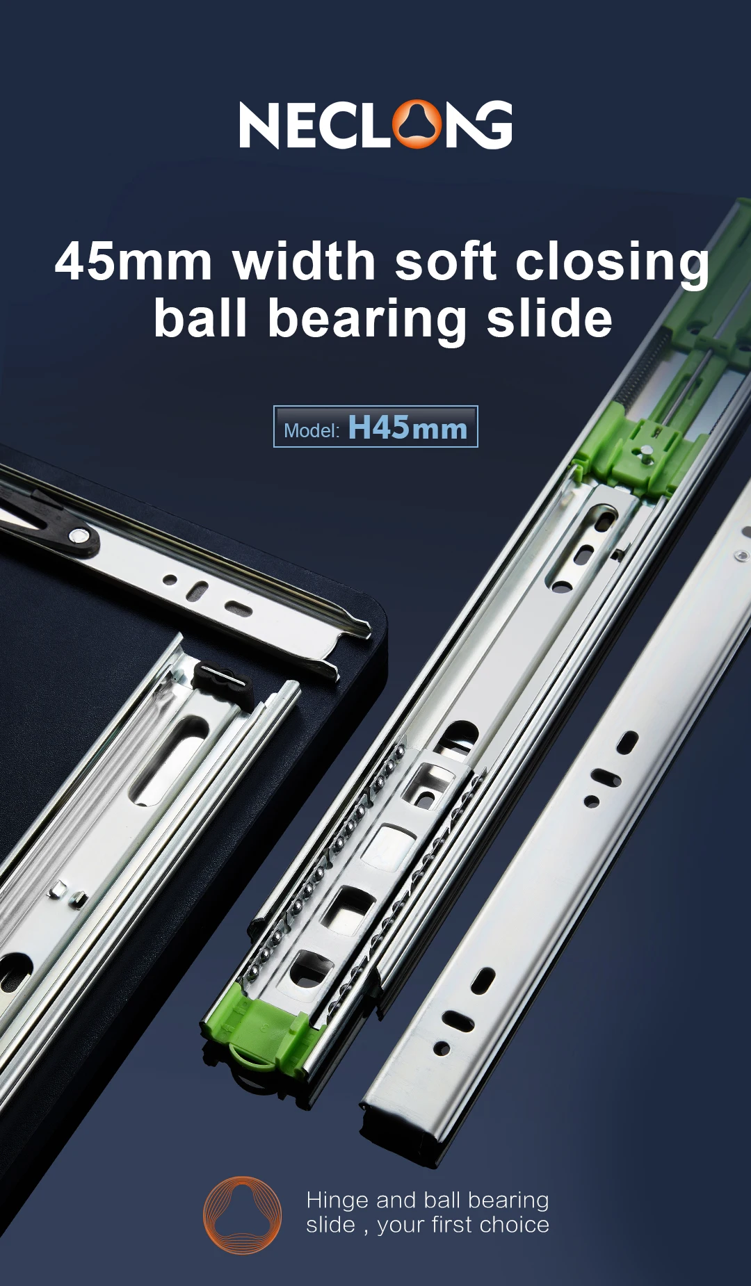Direct Deal Furniture Hardware Drawer Slider Soft Closing Ball Bearing