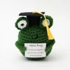 Gorro doctoral negro-tarjeta h rana verde bosque