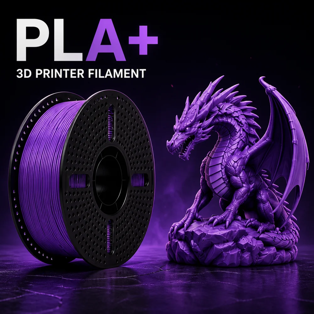 1.75mm PLA+ 3D Printing Filament High Strength PLA Plus Material Low Shrinkage Smooth Printing for FDM 3D Printer