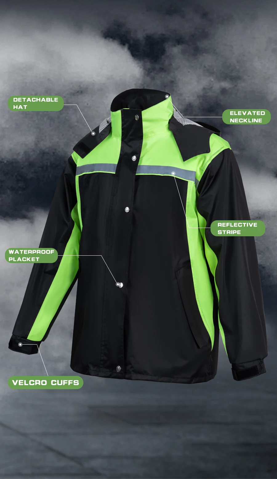 that allows for long-term outdoor  rain coat work cycling and travel waterproof A raincoat supplier