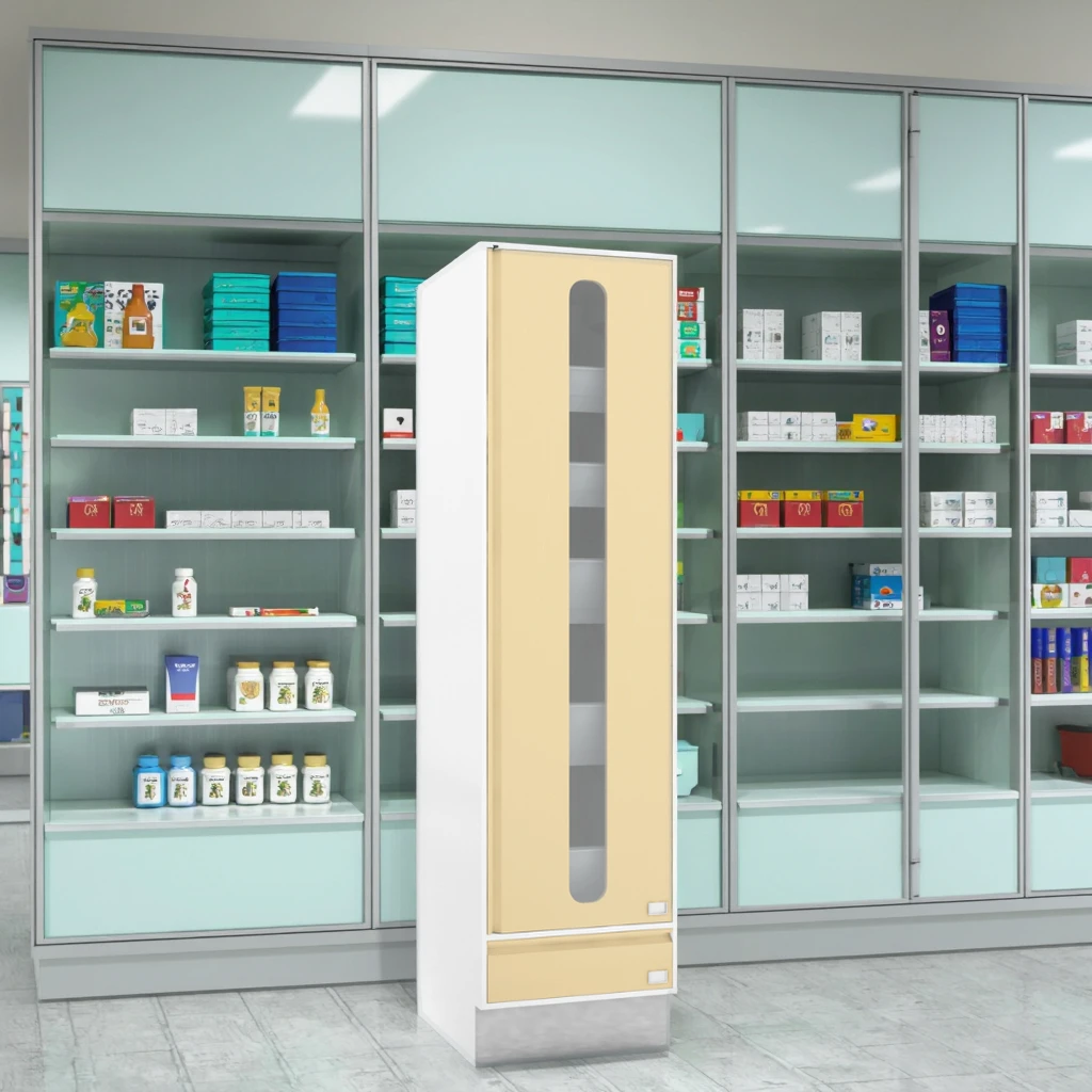 High Volume IV Infusion Hospital Cabinet 980mm Stainless Steel Adjustable Partition Inventory Management Labeling Medication 6