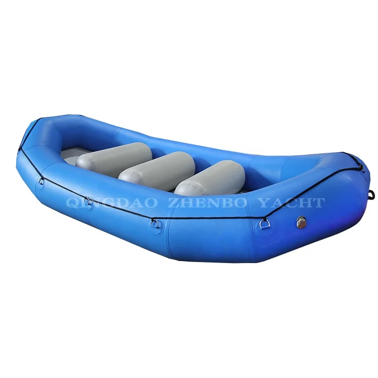 Balsa inflable de baixo prezo, barco de rafting de 410 cm, barco pontón de PVC 1.2, paquete de goma, barco de balsa