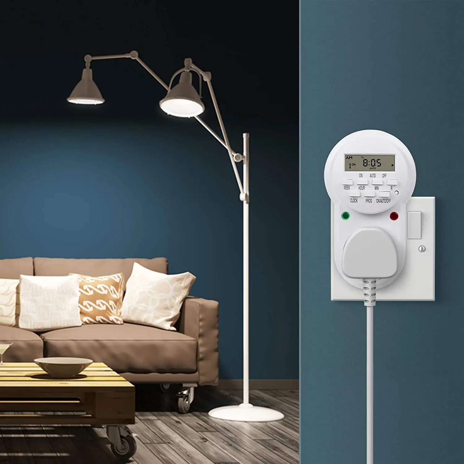 ROEY Weekly Programmable Electronic Timer with LCD Display 24 Hours/7 ...
