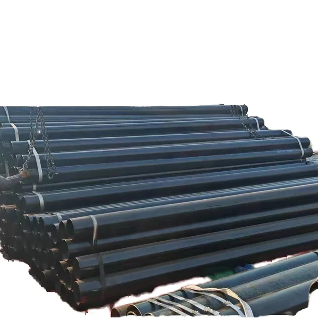 ERW round Steel Pipes 12m Length Hot Rolled Surface JIS Certified ISO9001 GS for Structure and API Applications