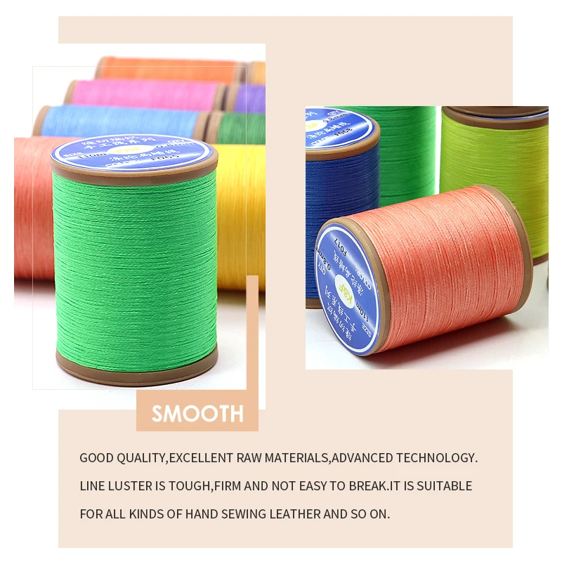 product leather waxed thread cord 150d 110m wax string cord sewing craft tool diy hand thread flat sewing line 08mm-3