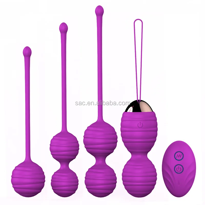 Women 12 Speed Remote Control Wireless Vibrating Jumping Egg Vibrator Sex Toy With 3 Pcs Kegel Vagina Dumbbell Ball Set Women 12 Speed Remote Control Wireless Vibrating Jumping Egg Vibrator Sex Toy With 3 Pcs Kegel Vagina Dumbbell Ball Set