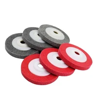 Non Woven Flap Wheel 7P 4 inch 100mm Non Woven Disc Marron for Metal Stainless Steel Cast Iron Alloy