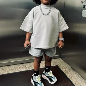 2026 Streetwear Fashion Kids Wear Oversize T Shirt Shorts Clothes Unisex Children Girl Boys Summer Sets Kids Clothing Set