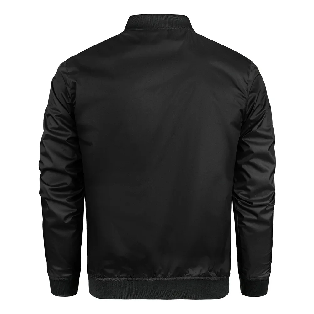 Wholesale High Quality autumn and winter casual thin section wholesale men's solid color bomber jacket_voghion.com