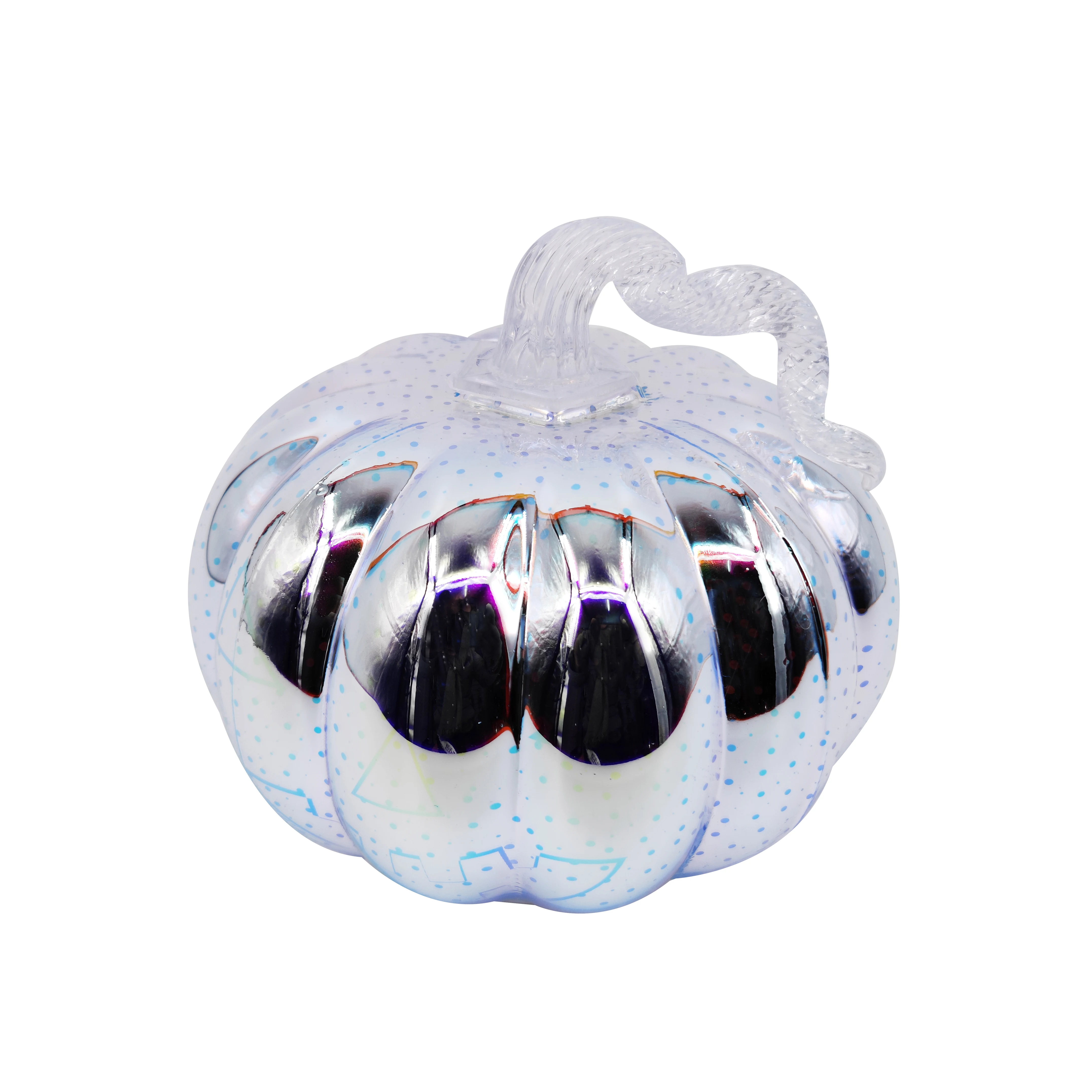 Halloween cool  battery operated 3D glass pumpkin light decoration