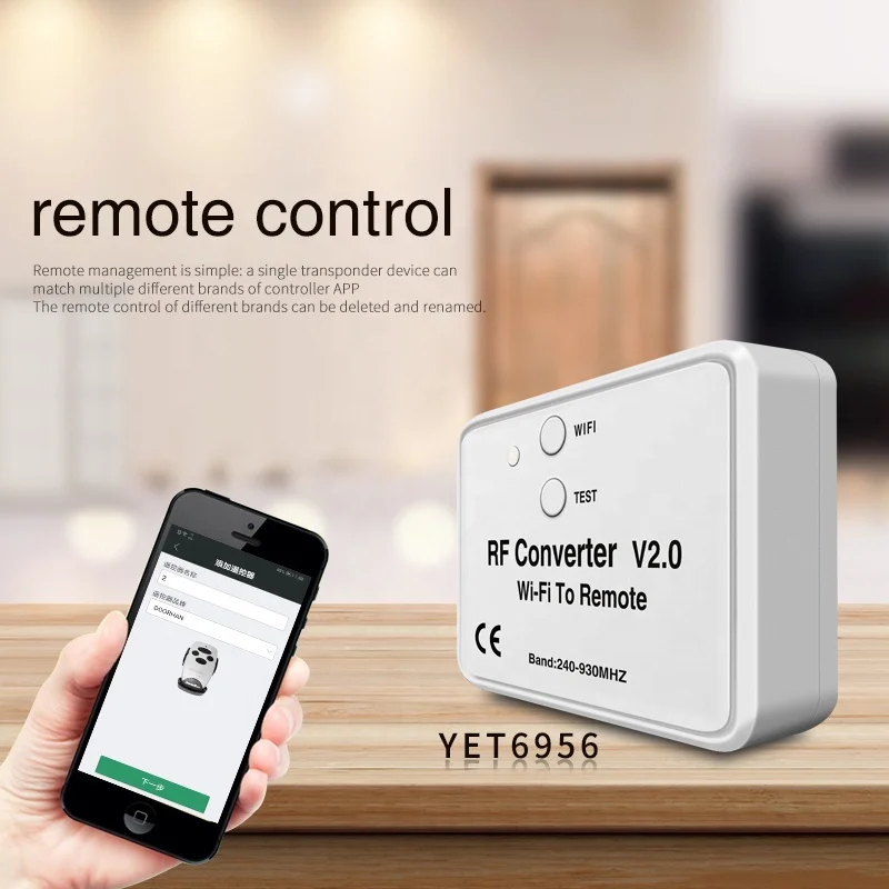 Safemate Smart Home Phone APP WiFi to Remote RF Signal Converter Yet6956