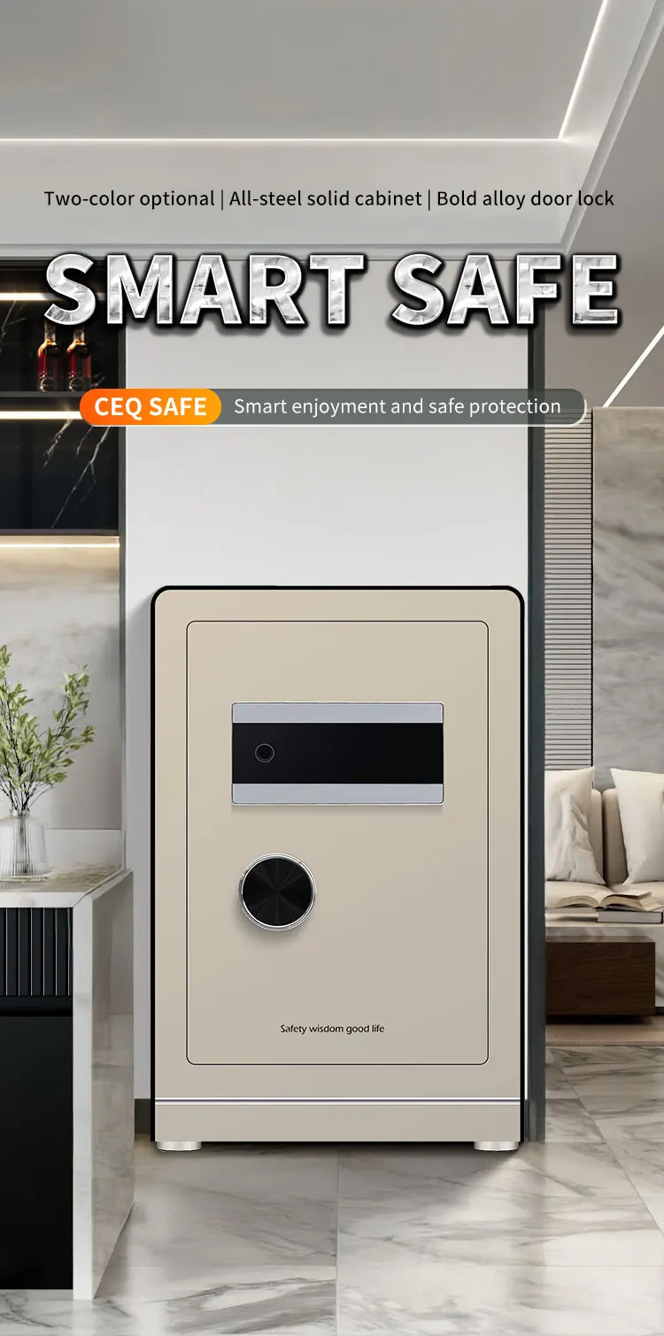 CEQSAFE Smart Electronic Key Lock Fingerprint Steel Body Safe Box TUYA WiFi Anti-Theft Safe Box details