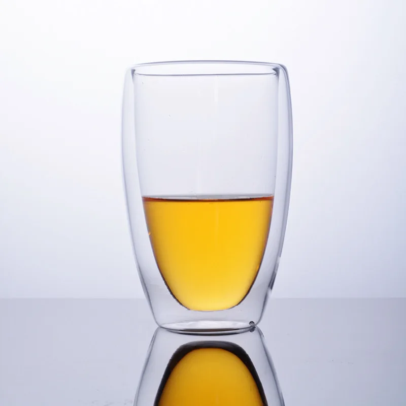 250 мл, оптовая продажа, ручная выдувка, двойные стенки, боросиликатное стекло, чашка для кофе, молока, сока, чая, для дома, отеля, бара, питьевой