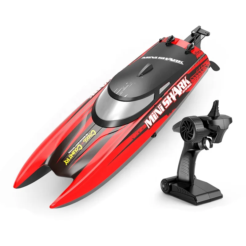H868 High Speed 35cm Catamaran Waterproof 30km/H Red Shantou Water  Cooling Plastic Racing Remote Radio Control RC Boat Toys