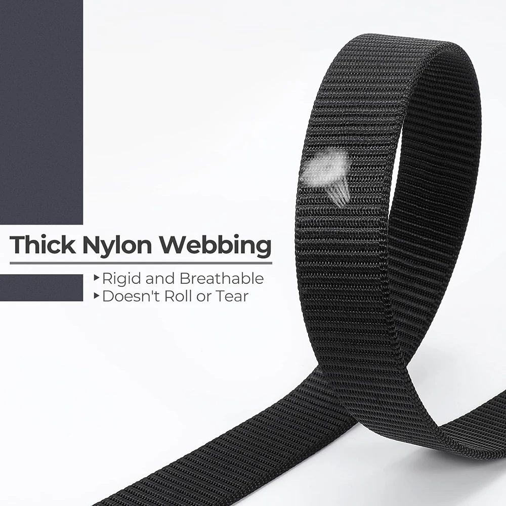 High Quality Men Ratchet Sports Training Belt Tactical Nylon with Automatic Slide Buckle Casual Golf Belt