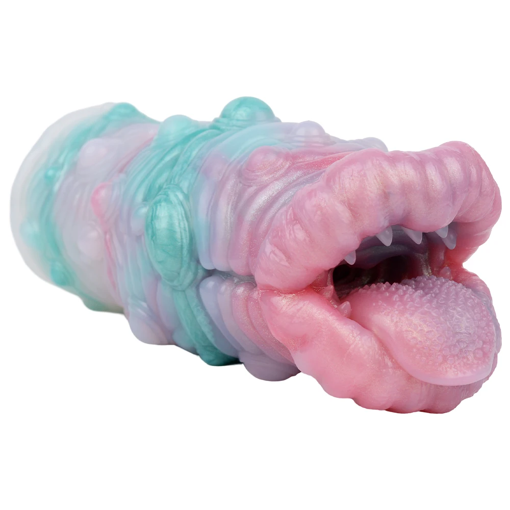 8*19.5*25CM Iridescent Sea Slug Liquid Silicone Male Masturbator Sex Toy  Adult Soft Pocket Pussy Stimulation Massage for Man