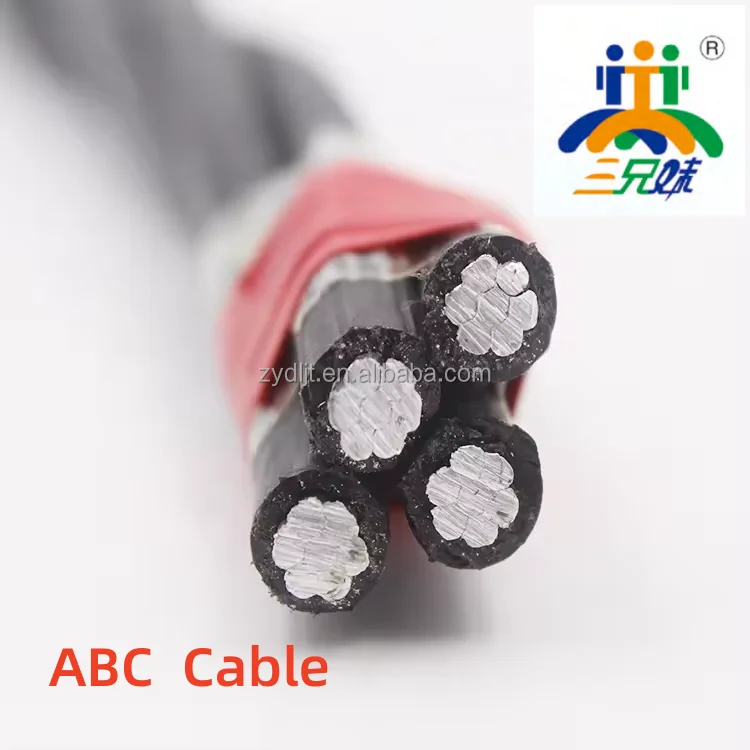 ABC 케이블 절연 전선 SIP 0.66/1kv XLPE 절연 오버 헤드 알루미늄 코어 케이블