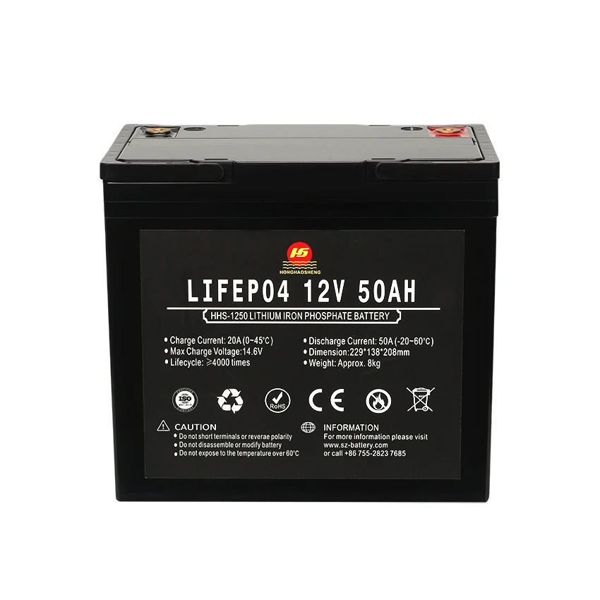 Lithium Ion Battery 12v 50ah Lithium Iron Phosphate Battery Deep Cycle Lifepo4 12v 50ah Lifepo4 Battery
