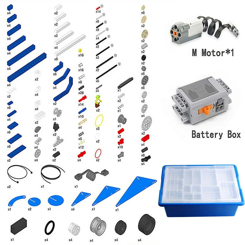 396 Pieces Building Block Mechanisms Base Set Simple & Powered Machines 9686 Educational Toy Kit