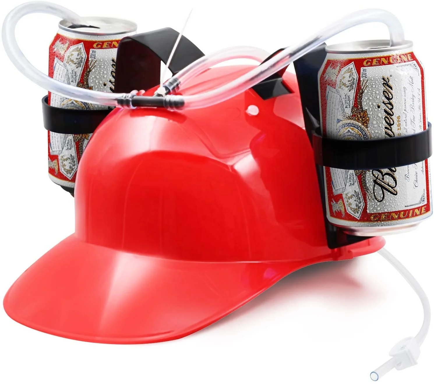 Drinking hat. Каска для напитков. Шлем с банками для напитков.