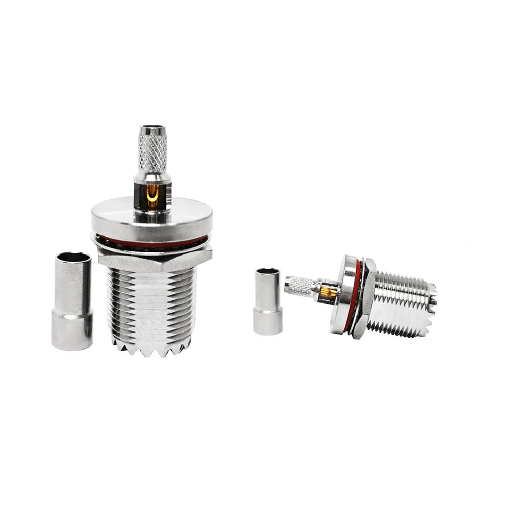 SO239 UHF Female/Jack Crimp  Straight  for  RG58  RF Coaxial Jack Connector Terminals
