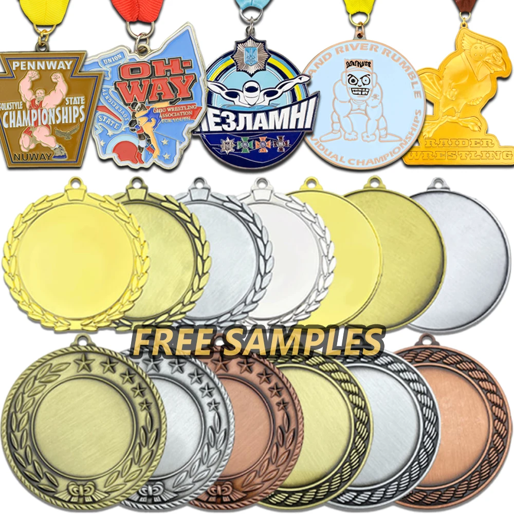 Custom Gold Silver Copper Sports Medals with Logo