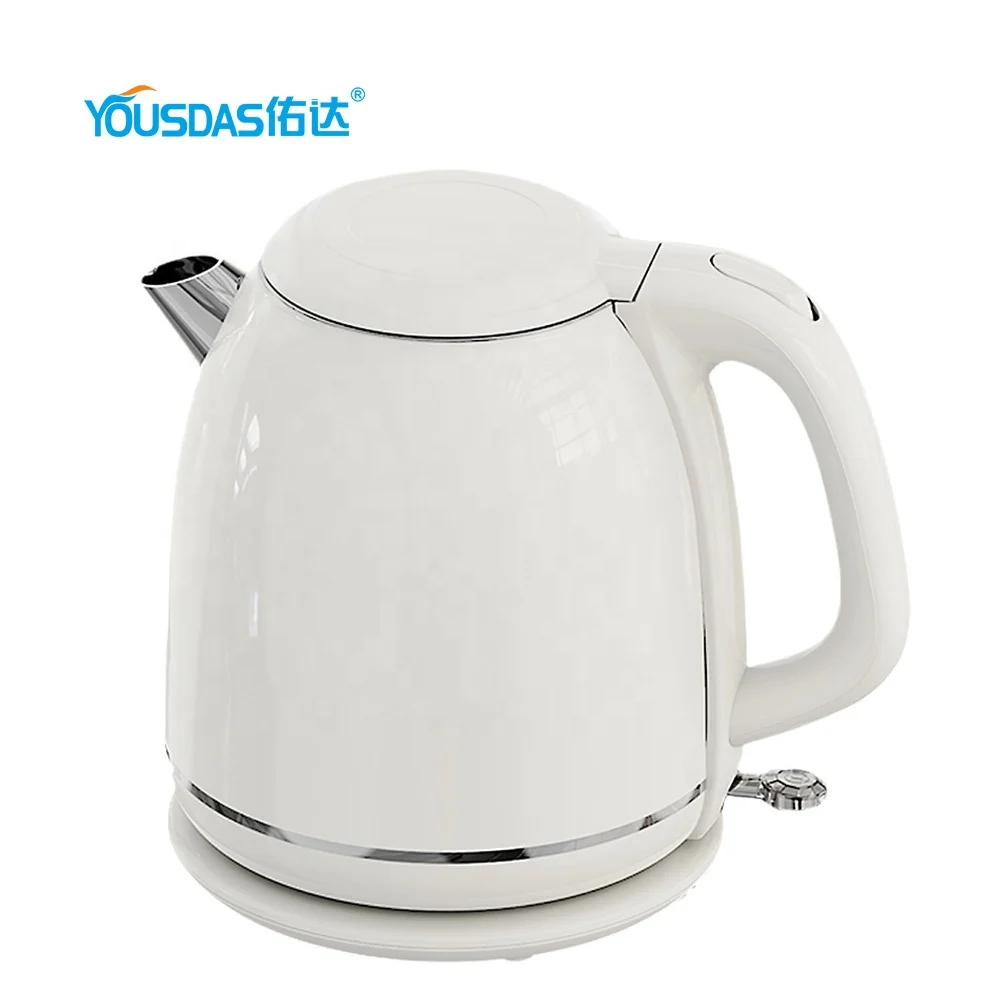 Yousdas High Quality Fast Boiling Double Wall 2l Cordleess Electric Cattle Kettle Tea Fashionable Retro Electric Kettle