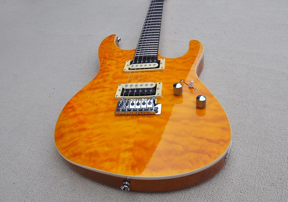 Flyoung 6 Strings Electric Guitar Cheap Price Guitar Quilted Maple Veneer
