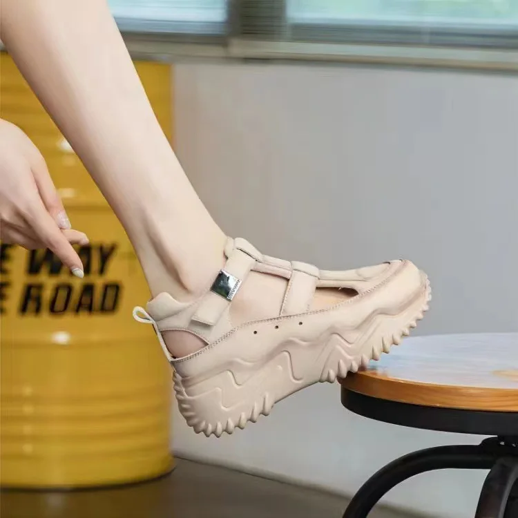 Best Buy Offer Stylish Wedge Sneakers for Women with Cross Straps, High Heels, and Breathable Comfort for Spring and Winter Seasons - Image 5