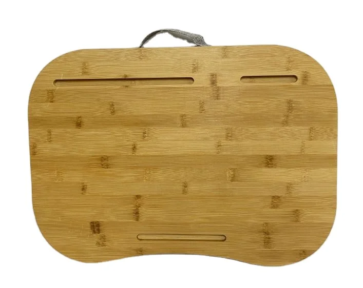 Новейший легко переносной складной стол для ноутбука из натурального бамбука с подушкой и ручкой