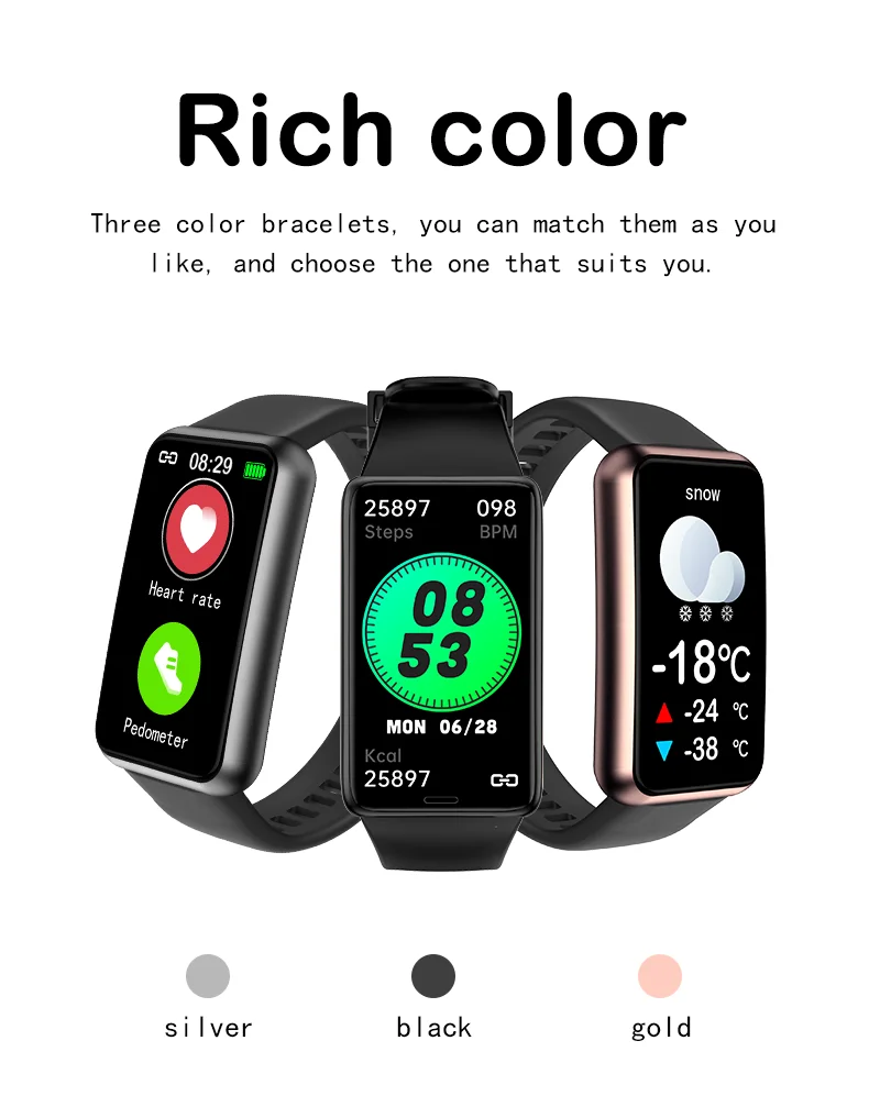 Q7 Smart Bracelet Advanced Fitness Tracker with Heart Rate Monitor