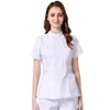 White Stand-Up Collar