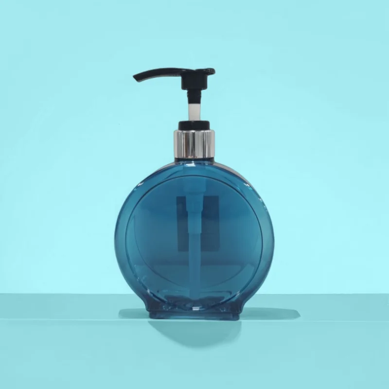 Factory Supply 430ml Petg Shampoo Body Wash Unique Shape Plastic Bottle