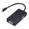 Adaptador mini dp 3 en 1 negro 1080p